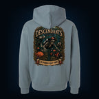 California Kelp Forest back print on a Blue Magic pullover hoodie